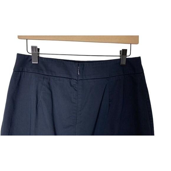 Banana Republic A-Line Skirt Women's 6 Navy Blue Stretch Back Zip Flat Front - Picture 4 of 12